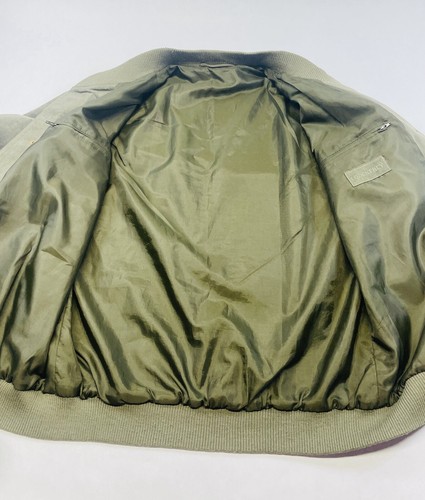 Lodenfrey Olive Green Vegan Suede Distressed Bomber Jacket Mens 56 Grunge 90s - Picture 6 of 24
