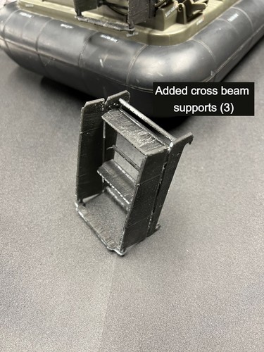 G.I. Joe ARAH WHALE Hovercraft Rear Fins_Blades - Resin 3D Printed - Picture 7 of 12