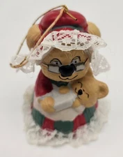 Vintage Jasco Caring Critters Porcelain Chimer Hand Painted Bell Mama Baby Bear