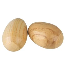Finish Percussion Wooden Egg-Shaped Shakers Musical Instrument Tool Pack of 2