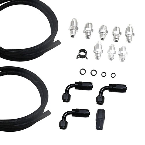 Power Steering Pump Hose Kit Universal 2Pcs Tube Prevent - Picture 3 of 7