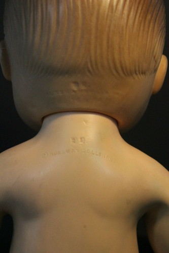 Vintage Horsman Baby Doll - 12" tall -Cloudy O/C eyes Drink/ Wet Marked 21 - Picture 7 of 8