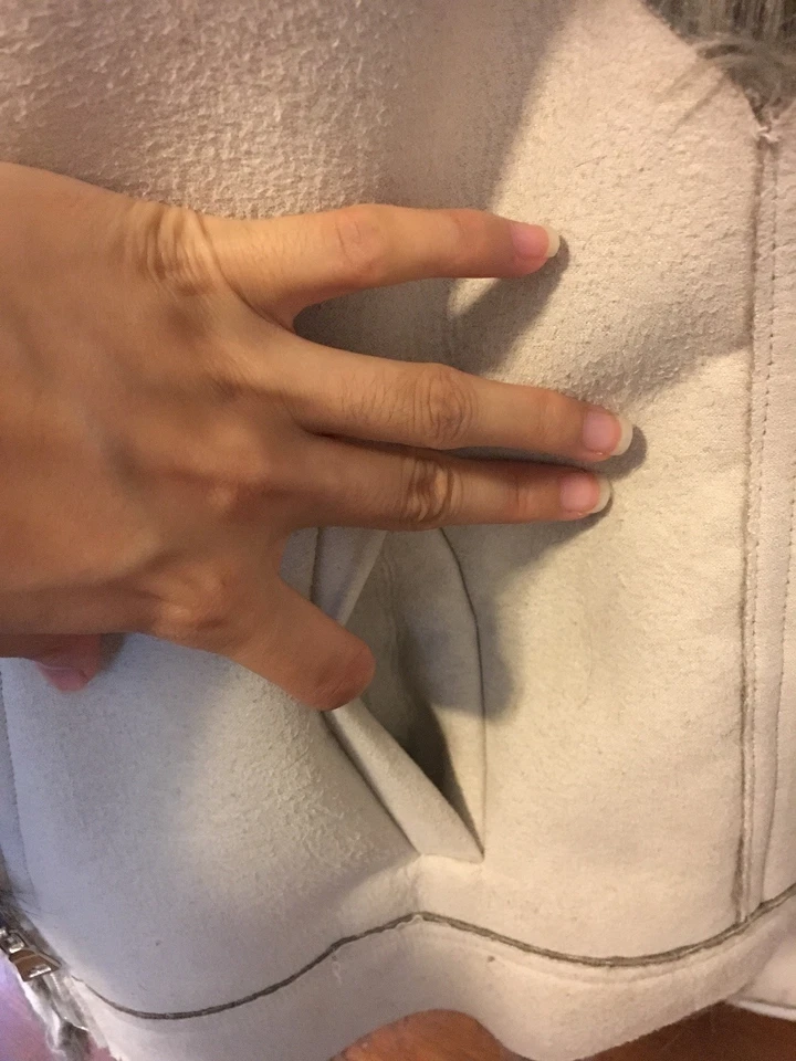 Steve Madden Chaleco Sin Mangas de Invierno de Piel Sintética M/L Blanco Foto 4 de 4