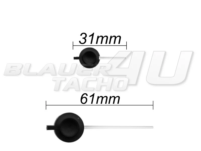 LETRONIX Agujas Velocímetro Blanco 4 Piezas 2x31mm 2x61mm Volvo 440K 460L 850 940 960 - Imagen 3 de 4
