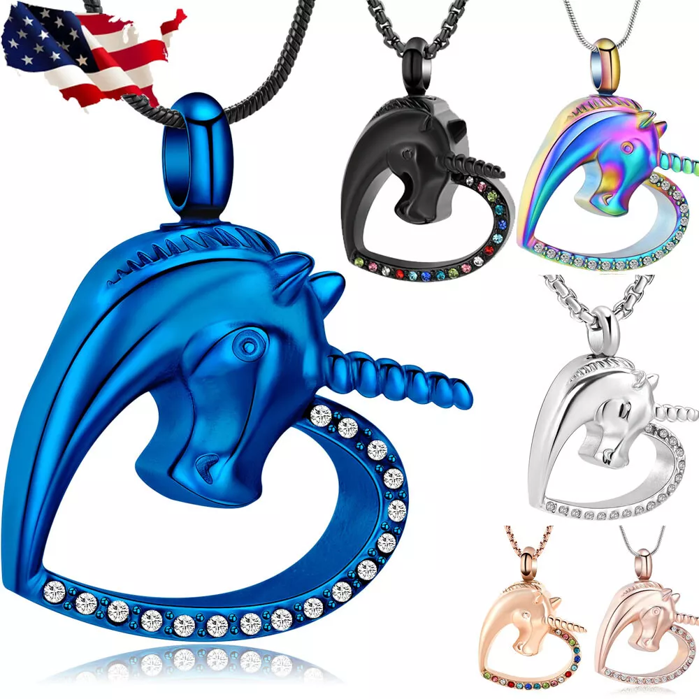 Unicorn urn shop necklace
