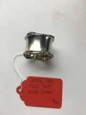 Napkin Ring #H Sterling Silver 1920's with scroll detail 