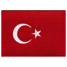 TURKEY FLAG PATCH embroidered iron-on TURKISH Türkiye Cumhuriyeti ISTANBUL new