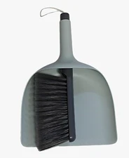 Sleek Modern Brush and Dustpan Set Design Peach SOFT NYLON BRISTLES