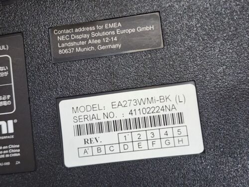 27" Widescreen Desktop Monitor W/ IPS Panel ECO Friendly Model: EA273WMI-BK - Picture 15 of 15