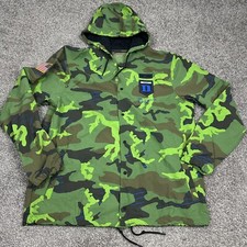 Nike Duke University NCAA Men's Hooded Jacket Green Camo Size XL DQ2221-328