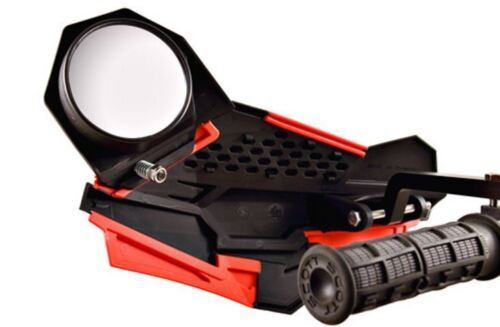 Powermadd Sentinel Hand Guards Mirror Kit Yellow Black Can Am DS 450 DS 650 - Afbeelding 5 van 5