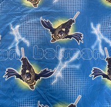 Vintage DC Comics Batman Twin Size Fitted Sheet Polyester Swinging Logo