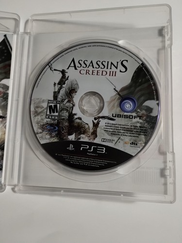 Assassin's Creed III 3 (Sony PlayStation 3, 2007) Complete CIB With Manual - Picture 4 of 4