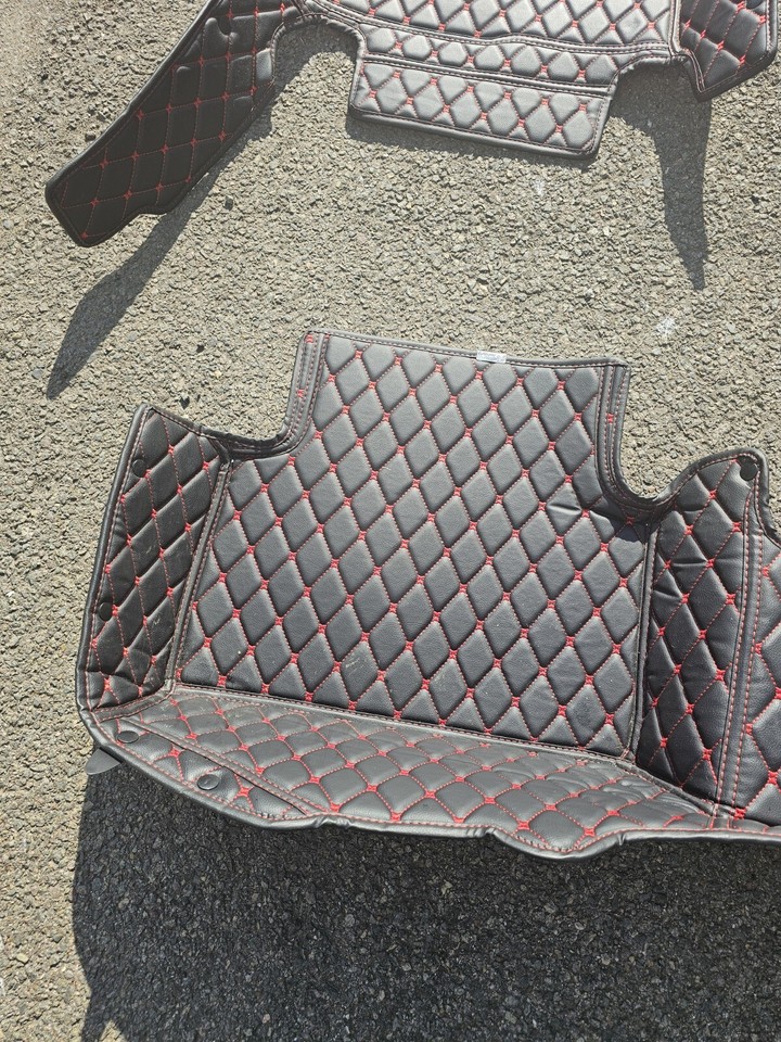 20162019 Honda Civic 5 Door Diamond Leather Floor Mats Black/Red eBay