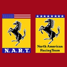 Ferrari NART Wing Decal, Vinyl Sticker Set