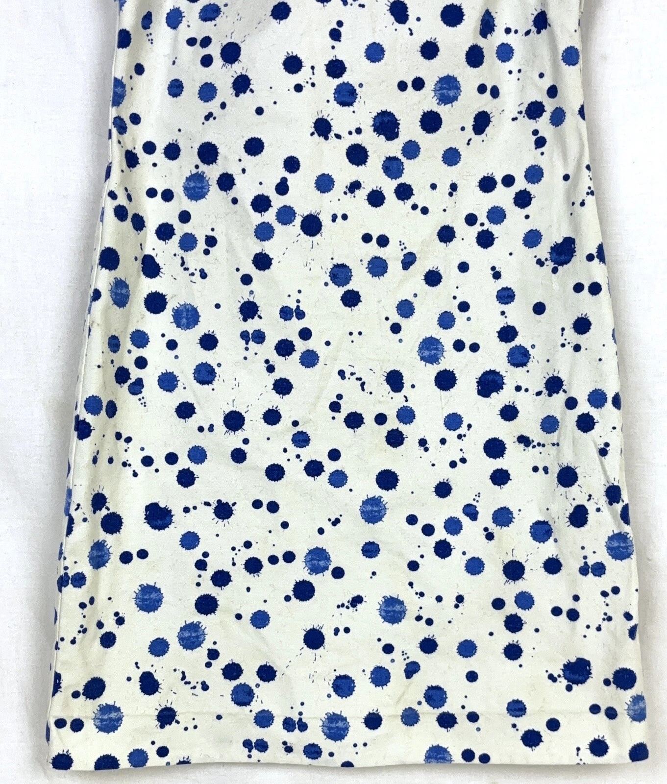Kate Spade Mini Abito Donna 00 Sabato Cambio Linea A Bianco Blu Vernice Splatter