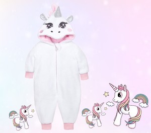 Bebe Fille Nouveaute Mignon Licorne Combinaison Souple Blottir Polaire Ski En Un Ebay