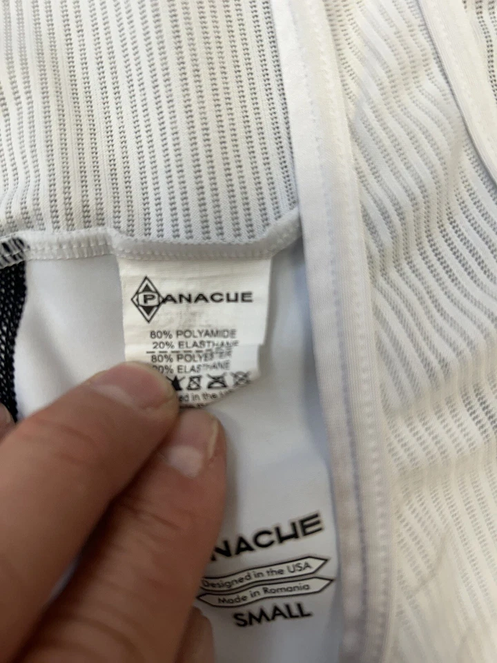 PANACHE 骑行围兜男式黑色/白色 S 码 — 第 3/4 张图片