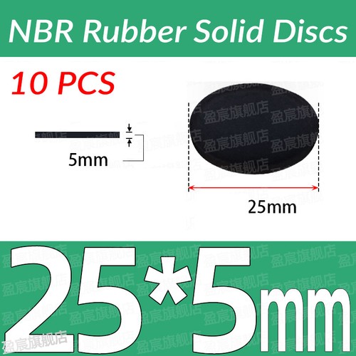 NBR Gummi Scheiben Schwarz Solide Runde Platte Dämpfende Dichtung Stärke 1 -10mm - Bild 157 von 266