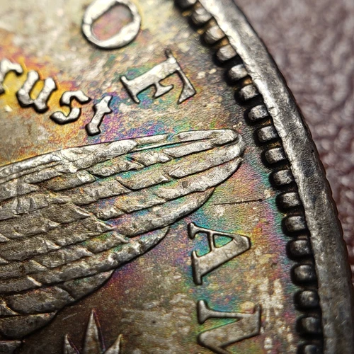 1899-O $1 Morgan Silver Dollar - Rainbow Accent Toning - BU - SKU-D5274