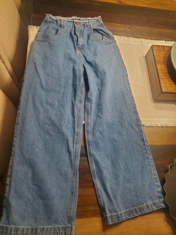 Allegra K Women's Wide Leg Denim Jeans, Size Small