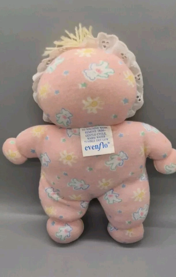 Evenflo My First Baby Muñeca 1st Peluche Suave Osos Rosa Amarillo Rubio Hilo Cabello 8" Foto 2 de 4