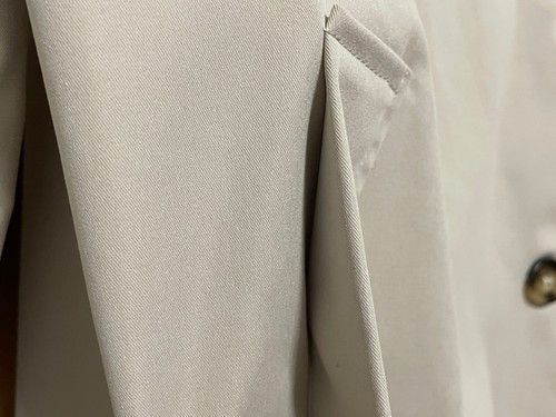 Raglan Sleeve Single Breasted Trench Coat Light Grey Gray Size M - Picture 6 of 12
