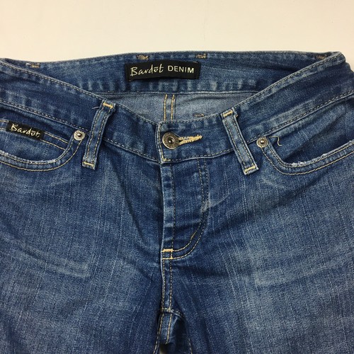 BARDOT Denim Jeans Low Rise Straight Button Fly 6 Made in Australia 05 - Picture 4 of 9