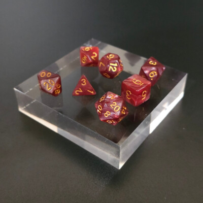 Full Set of Dice - Philosopher's Stone - D4 through D20 - Dungeons & Dragons D&D