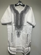 African clothing for men-Dashiki S-7X White