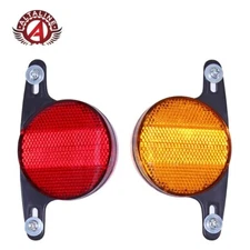 ALTALINE BMX BIKE BICYCLE WHEEL Round Reflector Red/Orange RF-007