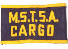 Vintage Blue & Gold MSTSA Cargo Felt Armband * US Navy Military