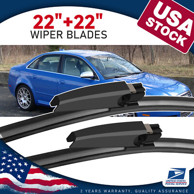 22''+22'' Front Windshield Wiper Blade For Audi A4 B7 S4 RS4 2004 - 08 OEM Quality