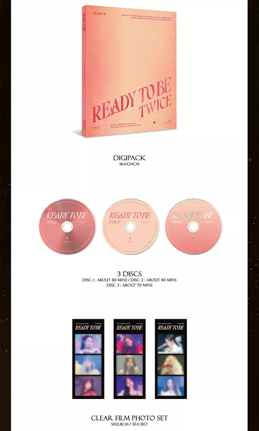 TWICE 5TH WORLD TOUR [READY TO BE] IN SEOUL DVD/3DISC+P.Book