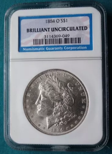1884-O MORGAN DOLLAR NGC BU  #833