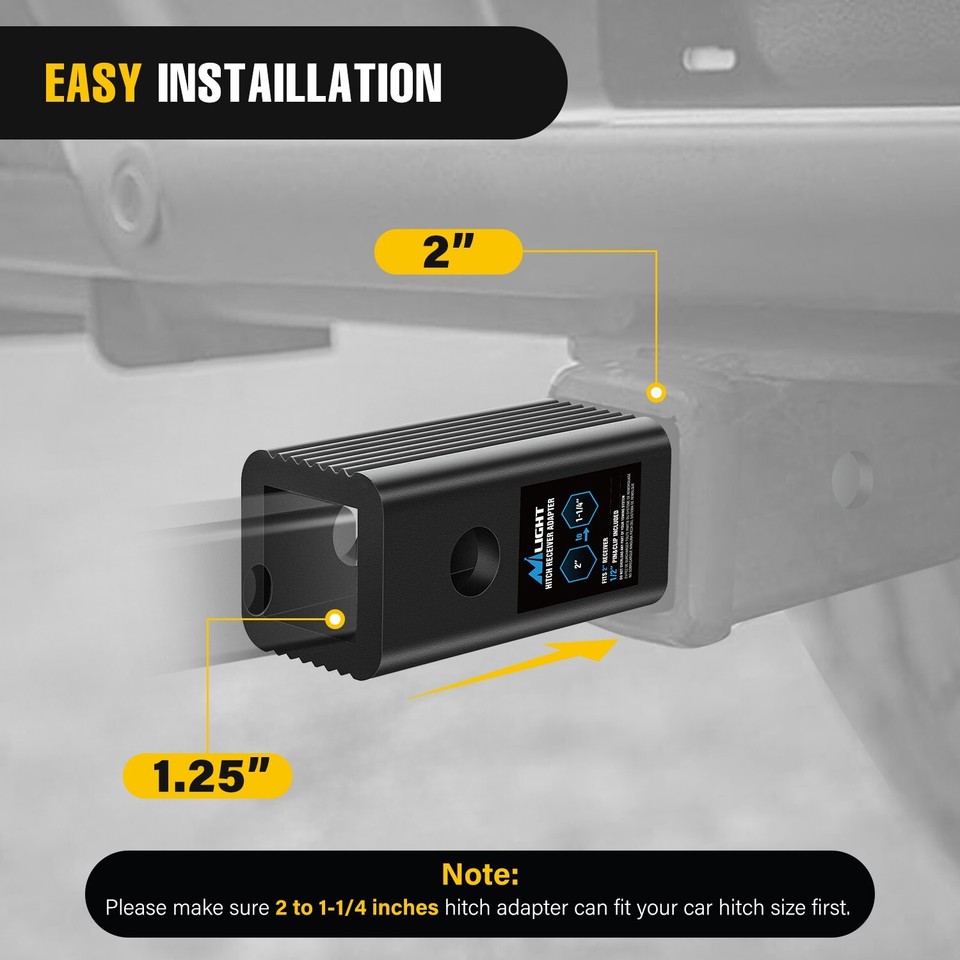 Nilight 3 In 1 ATV UTV Multi Hitch Mount With 2 Inch Ball Hitch Rated - Foto 5