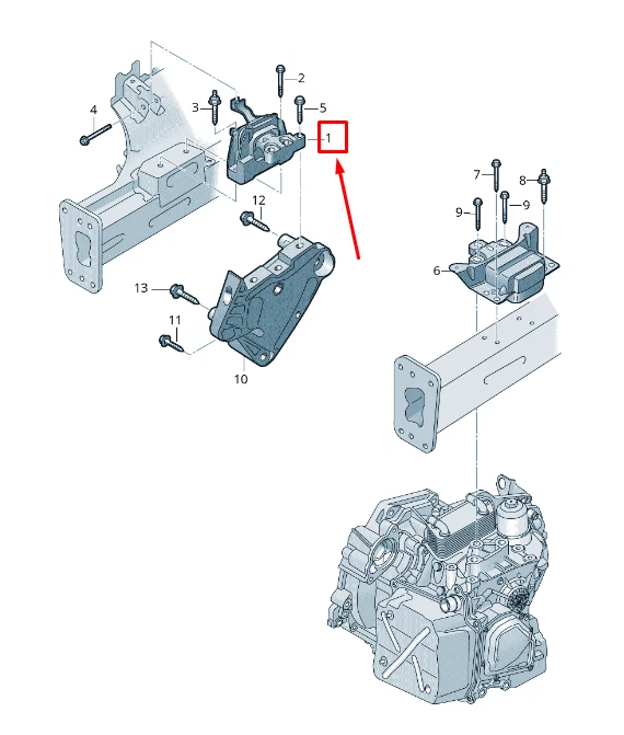 VW TIGUAN AD Right Engine Mounting 5WA199262R NEW GENUINE | eBay 