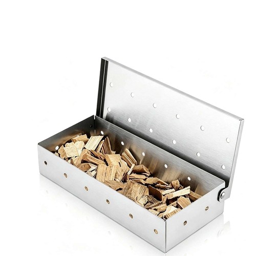Smoker Box for BBQ Grill Wood Chips -Smoker Grill Accessories - Charcoal & Gas
