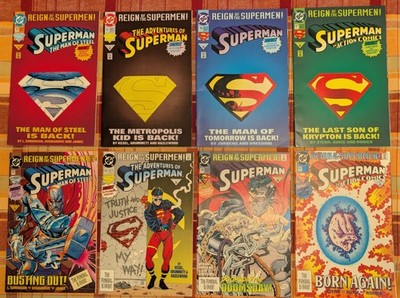 Superman Reign of the Supermen Complete 8 Comic Lot 22 78 501 687 Die Cut Set DC