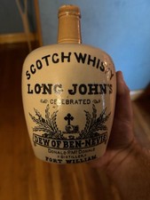 Donald P. McDonald “Long John’s / Dew of Ben-Nevis” Scotch Whisky flask - Glazed