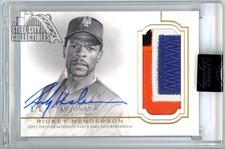 Rickey Henderson 2020 Topps Dynasty Dynastic Data Patch Auto Card #DAP-RH3 1/1