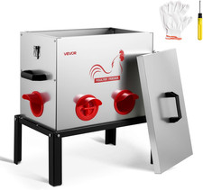 Automatic Chicken Feeder, 40 Lbs Capacity, 6 Feeding Ports No-Waste Poultry Feed