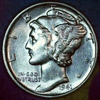 1941-P Mercury Dime – Uncirculated – Brilliant 90% Silver