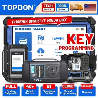 2025TOPDON Phoenix SMART T-ninja Box Intelligent Max Scan Tool ECU Online Coding