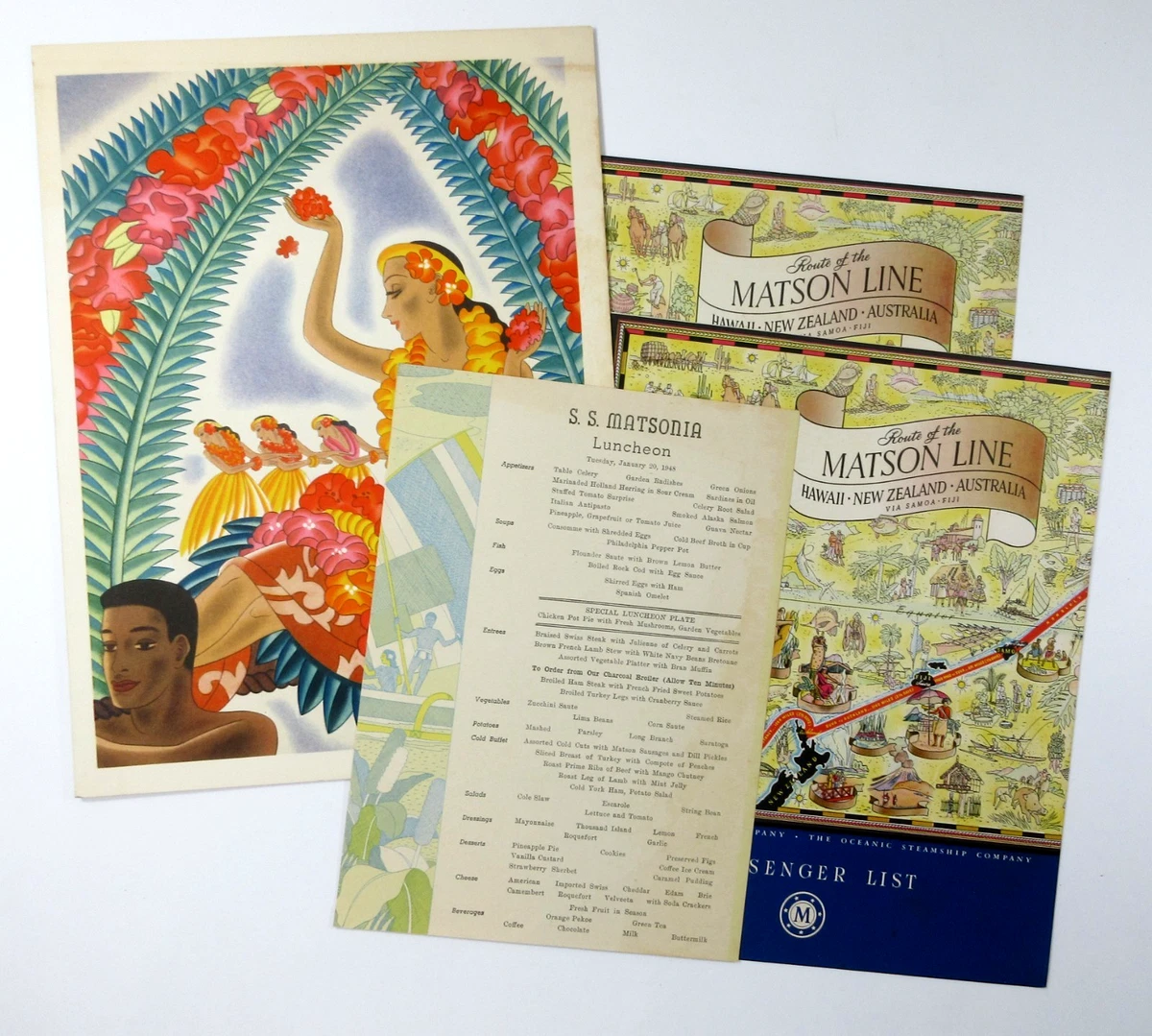 Matson Menu for sale | eBay