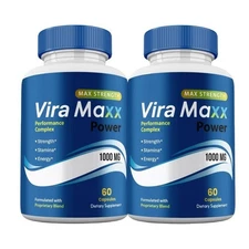 2-Pack ViraMaxx Power Capsules - Vira Maxx Male Natural Supplement - 120 Capsule
