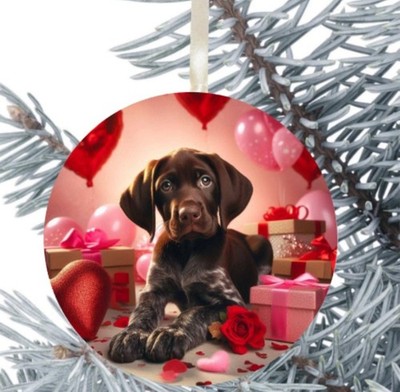 Zeiger Hund Geschenk Deko Weihnachten hängend 