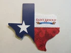3" Beer STICKER ~ ST ARNOLD Brewery Map of State Design ~ Houston, TEXAS