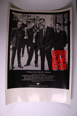 The Flaming Stars Signiertes Poster Original Songs von Der Barraum Boden 1990's