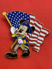 Disney Mickey Mouse With Flag Pin
